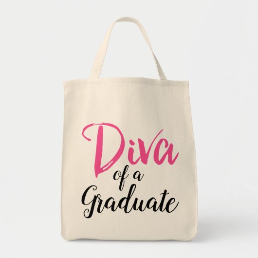 Diva of a Graduate! Tragetasche (Vorne)