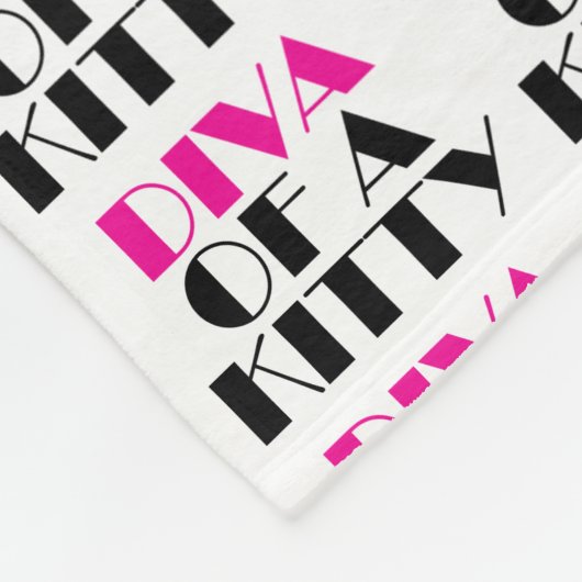 ‚DIVA of a Kitty‘ Fleecedecke (Ecke)