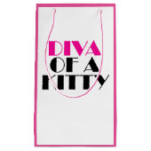 "DIVA of a Kitty" Kleine Geschenktasche Geschenktüte (Vorderseite)
