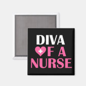 "DIVA OF A NURSE" MAGNET (Vorderseite/Rückseite)