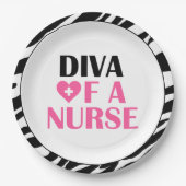 "DIVA OF A NURSE" PAPPTELLER (Vorderseite)