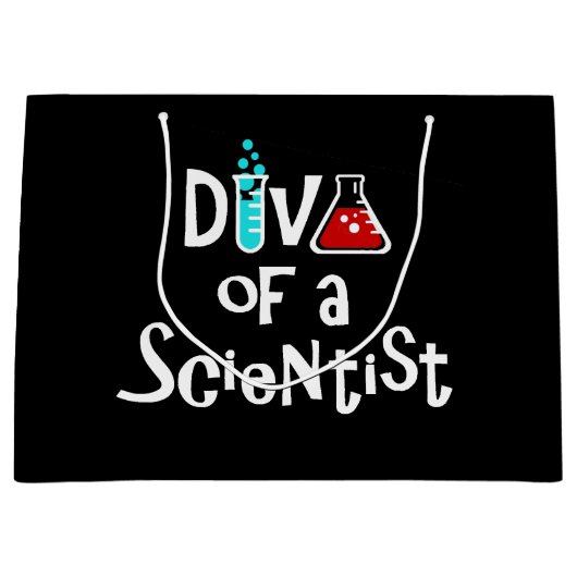 "DIVA of a Scientist" Große Geschenktüte (Vorderseite)