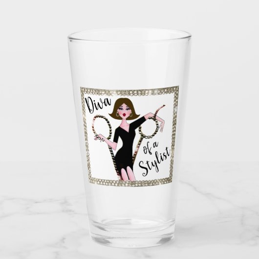 ‚Diva of a Stylist‘ Glas (Vorderseite)