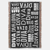 ‚DIVA OF A Throw‘ Decke (Vorderseite Vertikal)