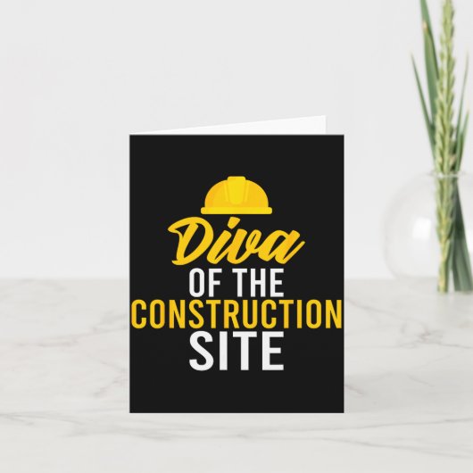 Diva Of The Construction Site Funny Construction W Karte (Vorderseite)