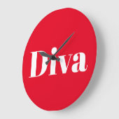 Diva Opera Singer Musical Performer Music Themed Große Wanduhr (Winkel)