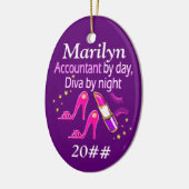 DIVA-PERSONALISIERTE RECHNUNGSLEGUNG KERAMIK ORNAMENT (Links)