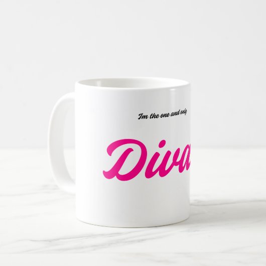  Diva – Pink Coffee Mug Kaffeetasse (Vorderseite Links)