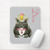 Diva Princess Kitty Mousepad (Mit Mouse)