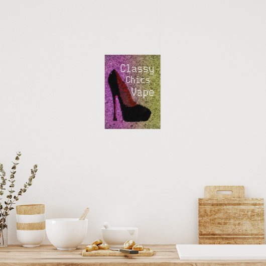 Diva Pumps Classy Chics Vape Premium Poster (Küche)