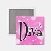 Diva-Quadratmagnet Magnet (Vorderseite/Rückseite)