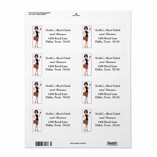Diva Real Anwesen Address Labels (Vorne)