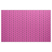 Diva-rosa und schwarze Fußbälle Stoff (Yard (91,4 cm))