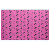 Diva-rosa und schwarze Fußbälle Stoff (Fat Quarter (45,7 x 55,9 cm))