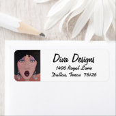 Diva-Rücksendeadressen-Aufkleber (Insitu)