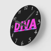 Diva Runde Wanduhr (Winkel)