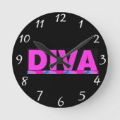 Diva Runde Wanduhr (Vorderseite)
