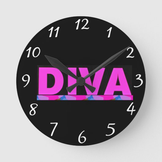 Diva Runde Wanduhr (Vorderseite)