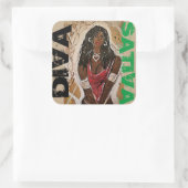 DIVA SATIVA QUADRATISCHER AUFKLEBER (Tasche)