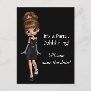 Diva Save the Date Ankündigungspostkarte