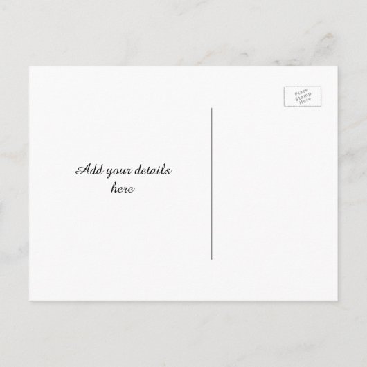 Diva Save the Date Ankündigungspostkarte (Rückseite)