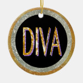 Diva-Schein Keramik Ornament (Vorne)