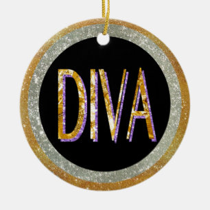 Diva-Schein Keramik Ornament