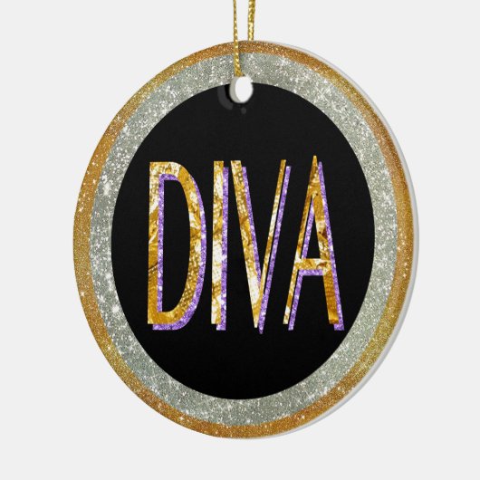 Diva-Schein Keramik Ornament (Links)