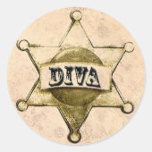 DIVA Sheriff Abzeichen Stickers (Vorderseite)