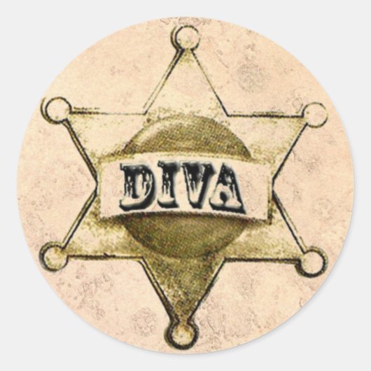 DIVA Sheriff Abzeichen Stickers (Vorderseite)