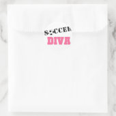 Diva Soccer Runder Aufkleber (Tasche)
