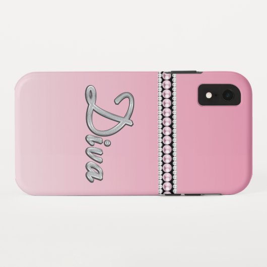 Diva Sparkle Case-Mate iPhone Hülle (Rückseite (Horizontal))