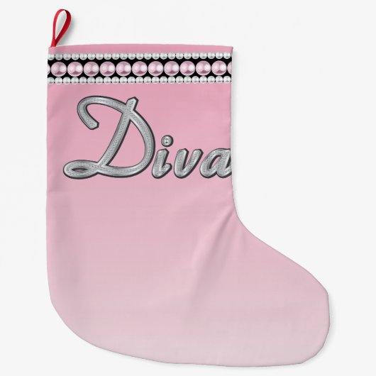 Diva Sparkle Großer Weihnachtsstrumpf (Vorderseite)