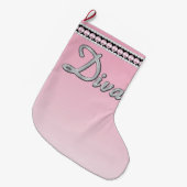 Diva Sparkle Großer Weihnachtsstrumpf (Vorderansicht (hängend))