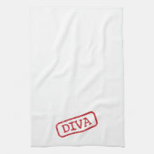 "DIVA - Stempel und genehmigt!" Geschirrtuch (Vertikal)