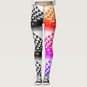 Diva Style farbenfrohe, schwarz-weiße Leggings (Vorderseite)