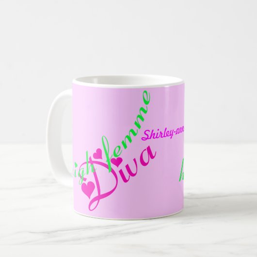 Diva-Tasse mit hoher Femme Kaffeetasse (Vorderseite Links)