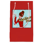 Diva und Schnee Glitzern Kleine Geschenktüte (Vorderseite)