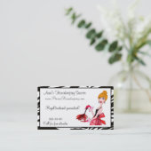 Diva-Visitenkarten für Hausreinigung Visitenkarte (Stehend Vorderseite)