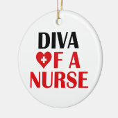 "Diva von einer Krankenschwester!" Keramik-Ornamen Keramik Ornament (Links)