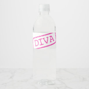 ‚DIVA‘ WASSERFLASCHENETIKETT