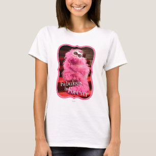 Diva-weiße Katze eingewickelt in der rosa Boa auf T-Shirt