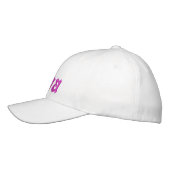 Diva White mit Hot Pink Ladys Hat Bestickte Baseballkappe (Links)