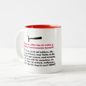 "Diva with a ToolBelt and Tiara Hard Hat" Zweifarbige Tasse (Vorderseite Links)