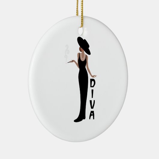 Diva Woman Keramik Ornament (Rechts)