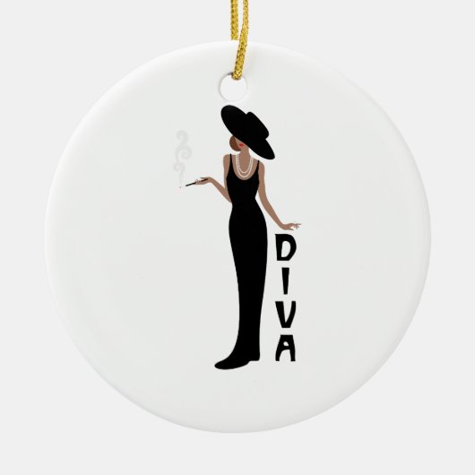 Diva Woman Keramik Ornament (Vorne)