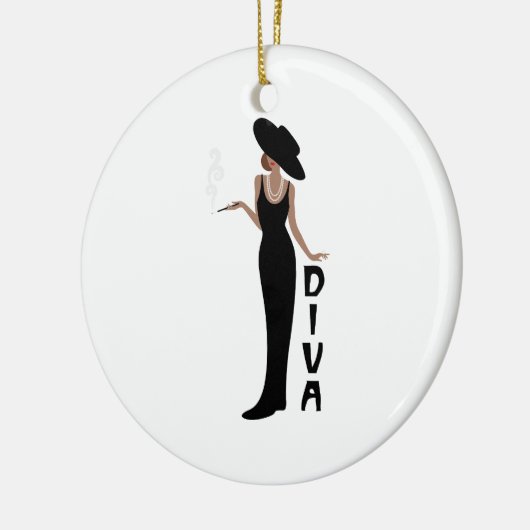 Diva Woman Keramik Ornament (Links)
