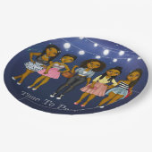 Diva Zeit bis zum Party dekorative Papierplatte Pappteller (Schrägansicht)