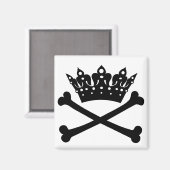 "DIVA zum Knochen!" Cross Bones Magnet (Vorderseite/Rückseite)