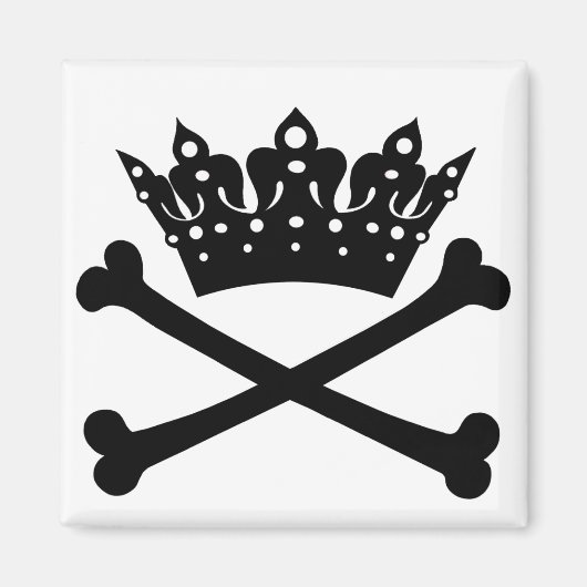 "DIVA zum Knochen!" Cross Bones Magnet (Vorne)